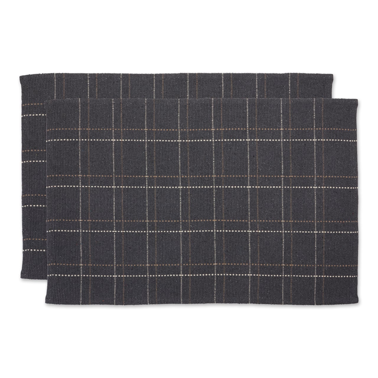 DII® Mineral Variegated Plaid Recycled Yarn Rug Set, 2ft. x 3ft.